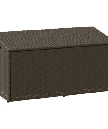 Garten-Auflagenbox Braun 110x50x58 cm Poly Rattan
