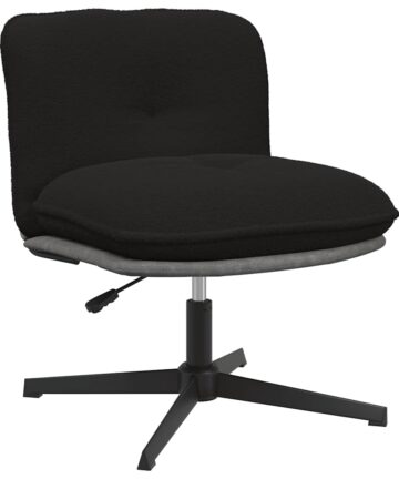 Bürodrehstuhl schwarzem Gelockter wollähnlicher Stoff