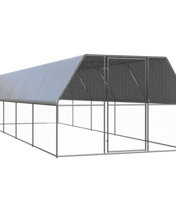 Outdoor-Hühnerkäfig 3x10x2 m Verzinkter Stahl