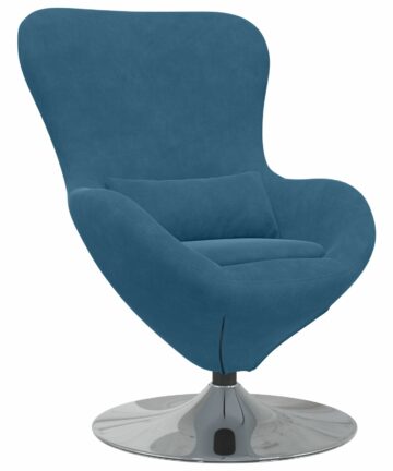 Eierstuhl Blau Samt