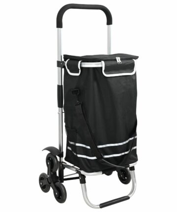 Einkaufswagen mit Treppensteiger Schwarz 40 L