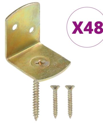 Flechtzaunhalter 48 Stk. L-Form Verzinktes Metall