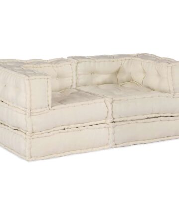Modulare Poufs 2er Set in Creme