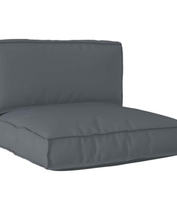 2-teiliges Pallet Cushion Set Anthrazit Oxford Stoff