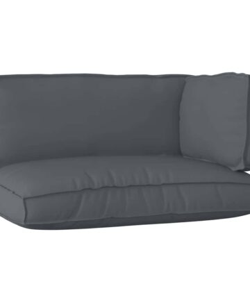 3-teiliges Palettenkissen Set Anthrazit Oxford Stoff
