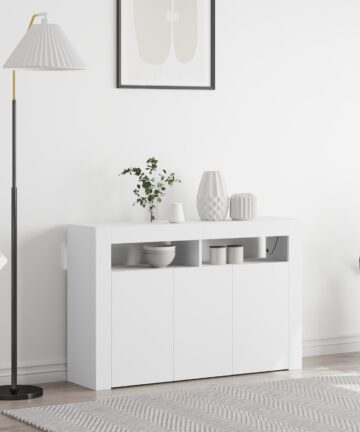Weißer Sideboard Weiß Engineered Wood 116 x 30 x 75 cm Modern