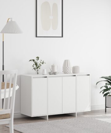 Weißes Sideboard Weiß Beschichtetes Holz 120 x 41 x 75 cm