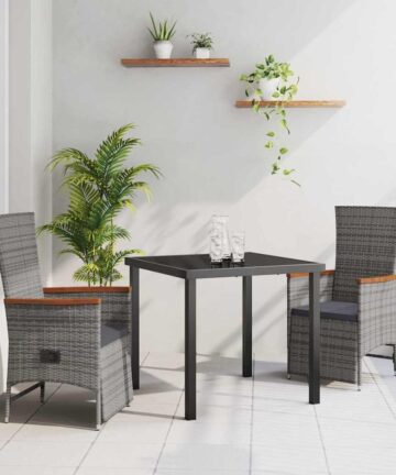 Verstellbare Gartenstühle 3 pcs Grau Dunkelgrau 80 x 80 x 73 cm