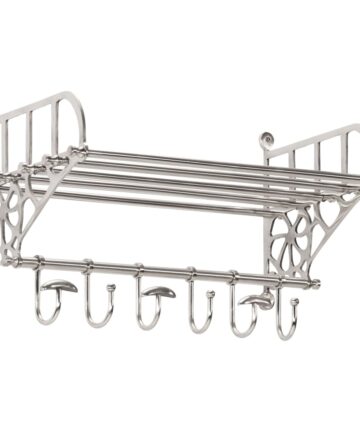 Wandgarderobe mit Kleiderhaken Aluminium