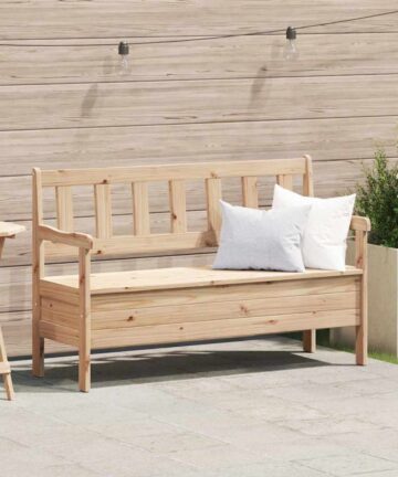 Gartenbank 119x76x44 cm Massivholz Kiefer