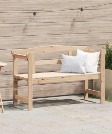 Gartenbank 119x76x44 cm Massivholz Kiefer