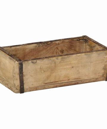 Tablett 30x15x9 cm Massivholz Wiederverwertet