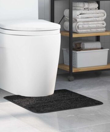Badematte U-Form Dunkelgrau 50x50 cm Polypropylen Rutschfest