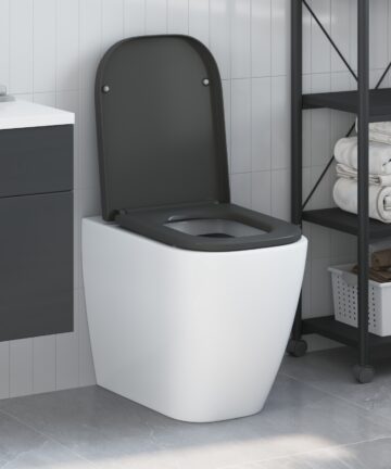 Toilettensitz mit Schnellverschluss und sanftem Schließen Duroplast Anthrazit