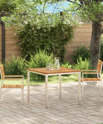 Stapelbare Gartenstühle 2 Stk. Massivholz Akazie & Edelstahl