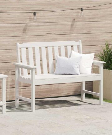 Gartenbank Weiß 120 cm HDPE