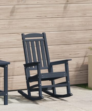 Garten Schaukelstuhl Marineblau 70x92x108 cm HDPE