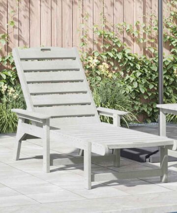 Sonnenliege Weiß 53x162x98.5 cm HDPE