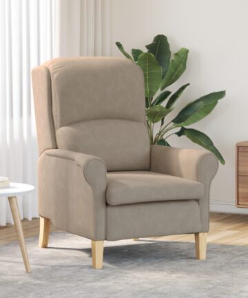 Taupe Sessel Taupe Stoff, Holz Standard Taupe Sessel Rechteckig