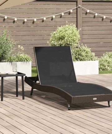 Liegestuhl mit Kissen -Person 2 pcs Braun 40 x 40 x 40,5 cm Poly Rattan