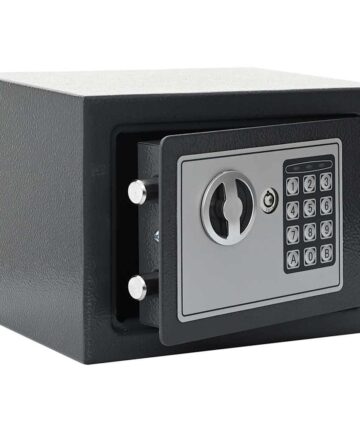 Elektronischer Digital Safe Dunkelgrau 23x17x17 cm Stahl