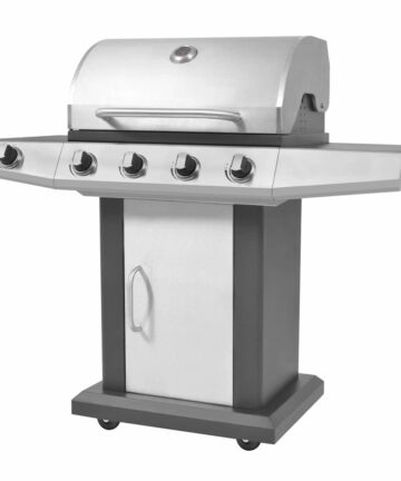 Gas Grill Silber 132 x 61 x 118 cm Edelstahl