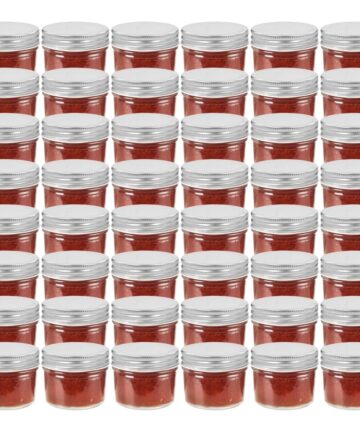 Marmeladengläser mit Weißen/Roten Deckeln 24 Stk. 110 ml