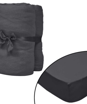 Spannbettlaken für Wasserbetten 2 Stk. 1,6x2m Baumwoll-Jersey