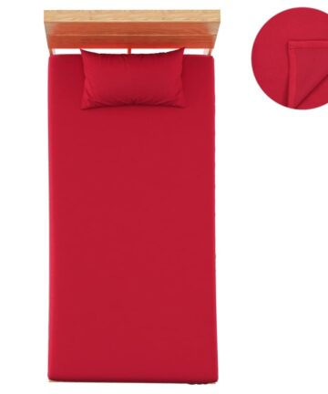 Bettlaken 2 Stk. Polyester-Fleece 100x200 cm Burgunderrot