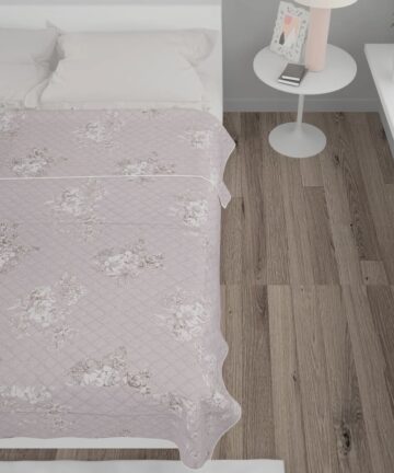 Steppdecke Taupe 230x260 cm Ultraschall Gesteppt Stoff