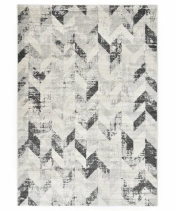 Teppich Grau und Weiß 80 x 150 cm PP