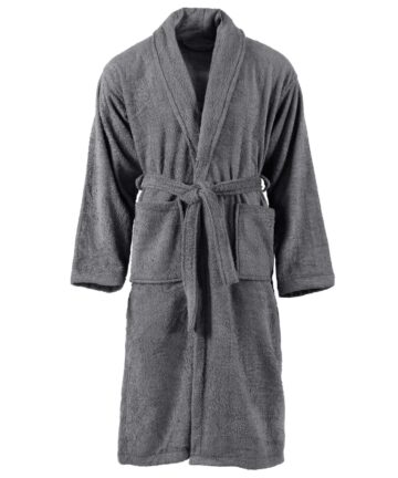 Frottee-Bademantel Unisex 100 % Baumwolle Anthrazit M