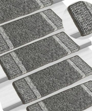 Stufenmatten 15 Stk. Selbstklebend Grau 65x21x4 cm