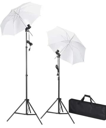 Studiobeleuchtung-Set mit Stative & Schirme