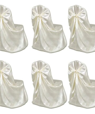 6 x Stuhlhusse für Hochzeit Bankett cremefarben