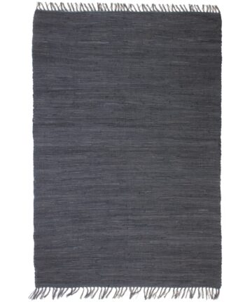 Chindi-Teppich Handgewebt Baumwolle 160x230 cm Anthrazit