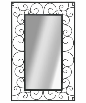 Wandspiegel Rechteckig 50 x 80 cm Schwarz