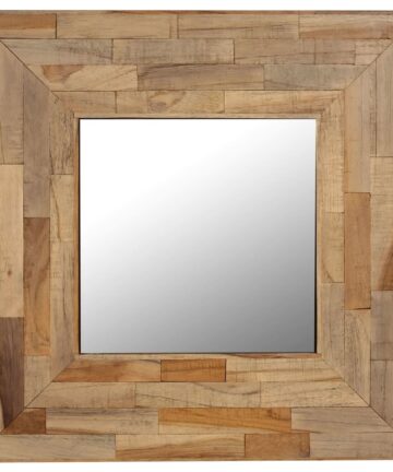 Spiegel Recyceltes Teakholz 50 x 50 cm