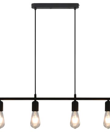Deckenleuchte mit Glühlampen 2 W Schwarz 80 cm E27