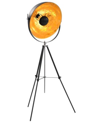 Standleuchte E27 Schwarz und Golden 51 cm