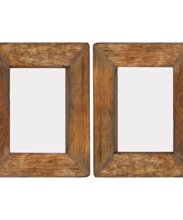 Bilderrahmen 2 Stk. 23x28 cm Massives Altholz und Glas