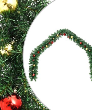 Weihnachtsgirlande Geschmückt mit Kugeln 5 m