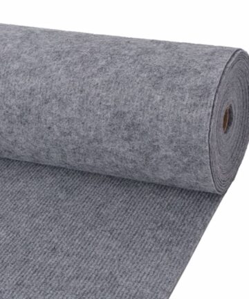 Messeteppich Rillen 1,2x20 m Grau