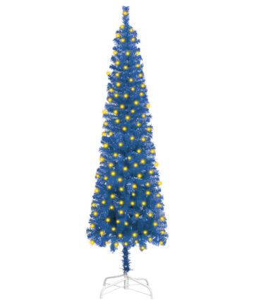 Weihnachtsbaum Schlank mit LEDs Blau 120 cm