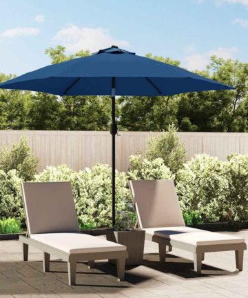 Ersatzbezug für Sonnenschirm Azurblau 300 cm