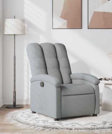 Relaxsessel Hellgrau Stoff