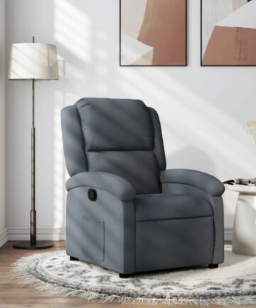 Relaxsessel Dunkelgrau Samt