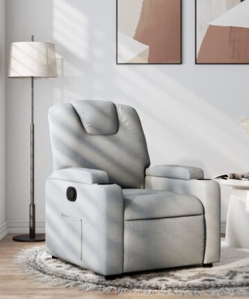 Relaxsessel Hellgrau Stoff