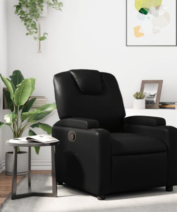 Relaxsessel, Kunstleder, Schwarz