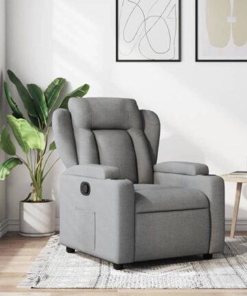 Relaxsessel Hellgrau Stoff